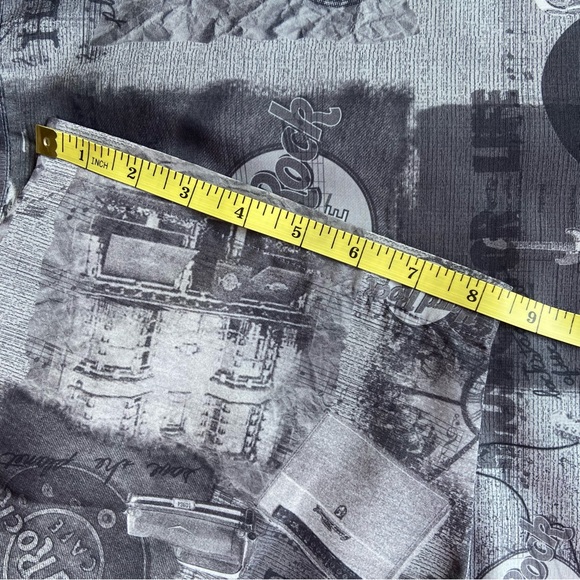 HARD ROCK CAFE -San Antonio Trademark Casual Men’s Button Up Shirt Gray Size L - Picture 11 of 15